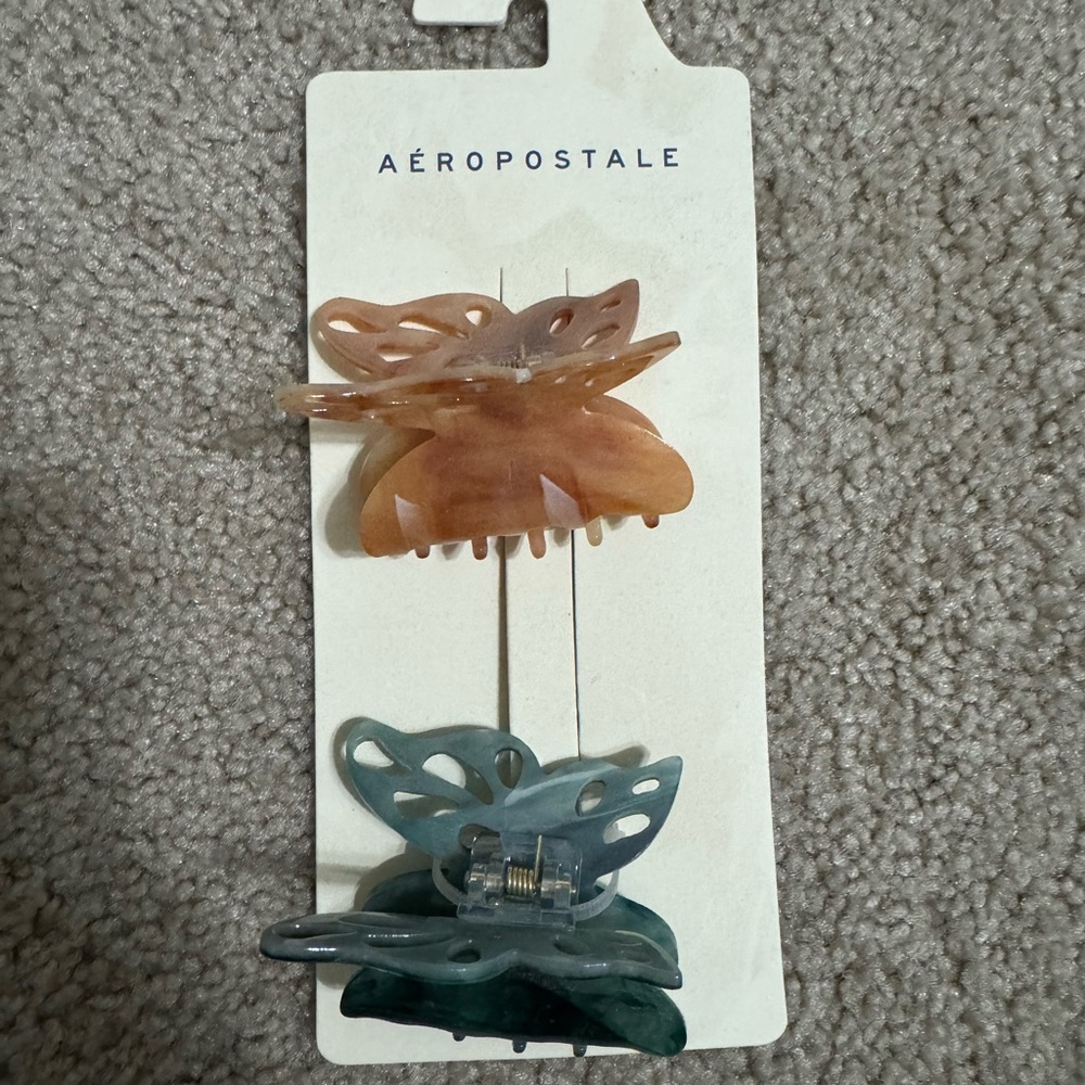 Aeropostale Butterfly Hair Clips
